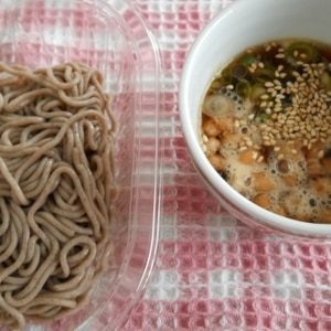 納豆の食べ方-ざるそば♪